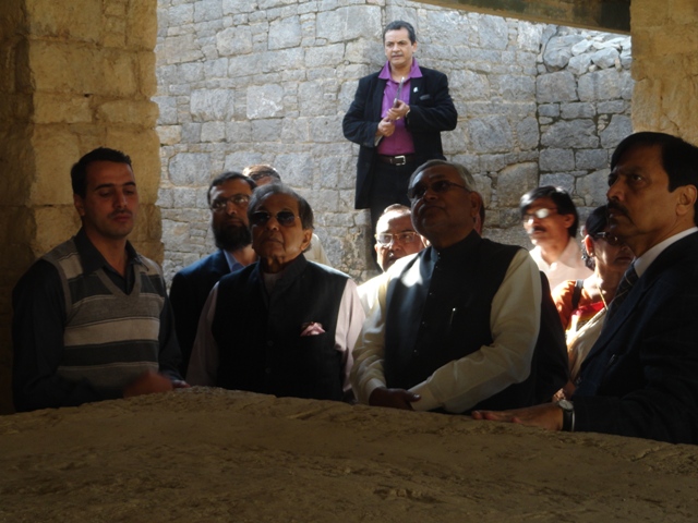 cm bihar and delegation at jaulian heritage site